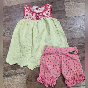 Matilda Jane Coral and Blue Insect Print Top